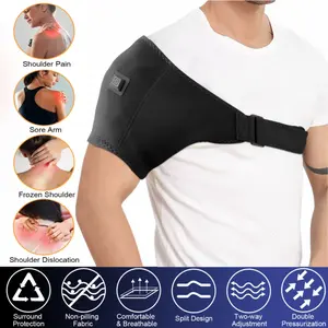 Adjustable Heated Shoulder Support,3 Heat Levels,Breathable Neoprene,Comfortable Fit,Adjustable Strap,Pain Relief,for Shoulder Injuries,Soreness,Frozen Shoulder and Recovery