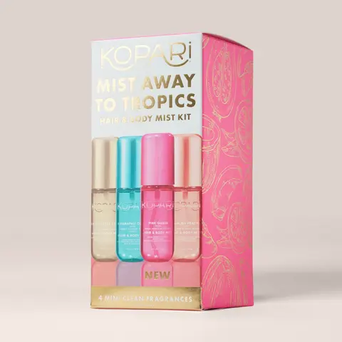 Kopari Mist Away To The Tropics Hair & Body Mist Kit – 4 TSA Ready Fragrance Mist Sampler