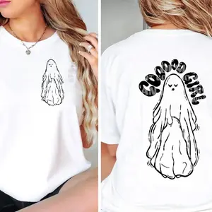 Spooky Good Girl Ghost Booty Tee | Halloween Unisex Heavy Cotton T-Shirt
