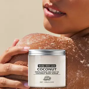Sea Salt Body Scrub, Coconut Flavored Sea Salt Scrub, Smooth Skin, Exfoliate Skin, Chicken Skin Improvement,Cleansing Healthily,120 G