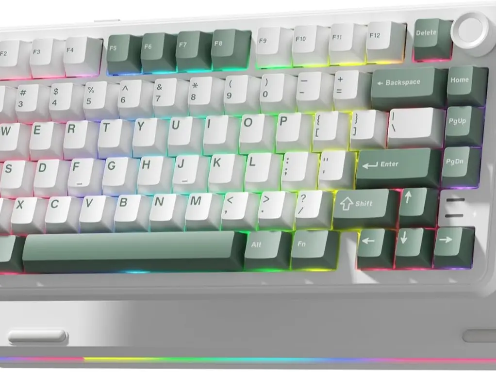 Speed Wi-Fi  L7 ホワイト Womier L75 75% Wireless Mechanical Keyboard with Knob,Creamy