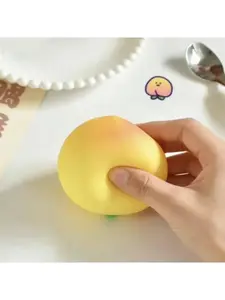 Sunny Yellow Peach Squishy Toy, Ultra-Soft Slow-Rising Stress Relief Ball, Hyper-Realistic Juicy Yellow Peach Design, Cloud-Like Mochi Texture, Satisfying Sensory Fidget Toy for Relaxation, Aesthetic Desk Decor