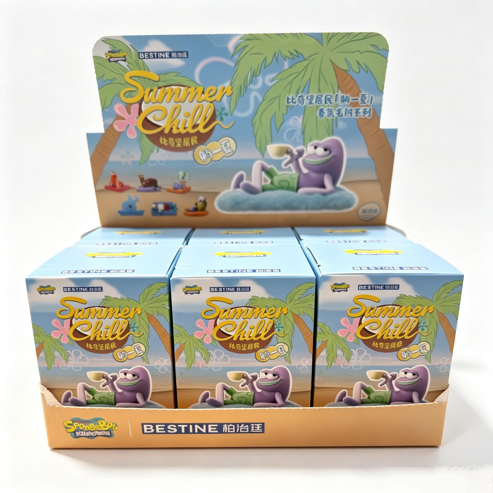 SpongeBob SquarePants Bikini Bottom Residents Summer Lazy Scented Plush Collection Adorable Flocked Plush Figure Official Themed Collectible Ideal Display Decor And Gift For Animation Fans
