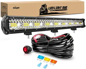 Nilight Led Light Bar 26Inch 540W Triple Row 50000LM Flood Spot Combo Off Road Driving Lights with 14AWG Heavy Duty Wiring Harness for Boat Truck Jeep UTV ATV Vehicle  dealsforyoudays, Led Work Light, Light Bar Car