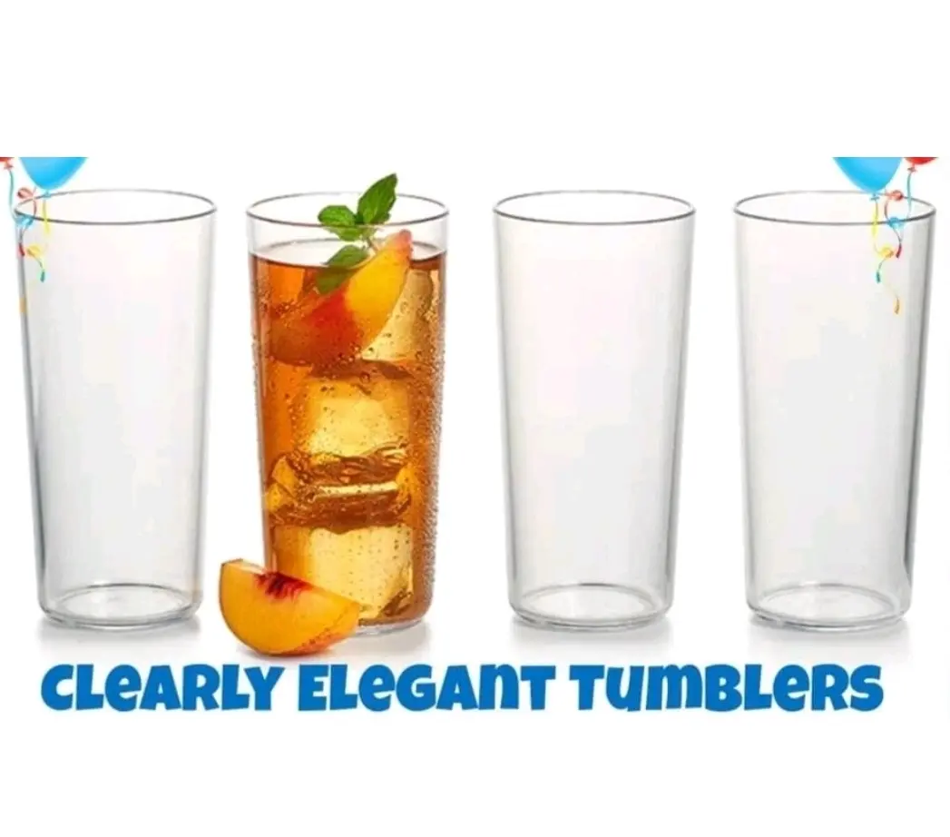 Clearly Elegant Tumbler (Tupperware) set of 4