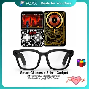 [Bundle & Save] AI Smart Glasses with 800W HD Camera – OpenAI Recognition, 1080P Anti-Shake Video, Real-Time Translation & Long Battery Life – Travel, Outdoor Adventures, Daily Fun, Hands-Free Convenience, Ideal Gift for Tech Enthusiasts