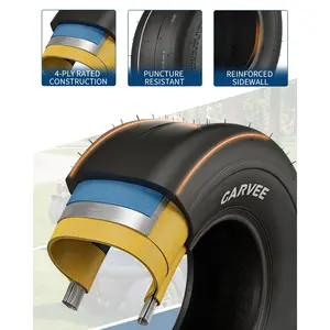 2 Pack 20x8.00-8 Lawn Mower Tire, V Pattern, 20x8-8 NHS Tire, 20x8.00-8 Tires for Lawn & Garden Riding Mower Tractor Golf Cart Utility Vehicles,4PR Tubeless