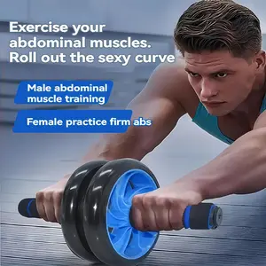 Silent Dual-Wheel Ab Wheel Roller - Burn Fat & Shape Body, Tone Abs & Slim Waist | Home & Gym Fitness Equipment for Core Workouts