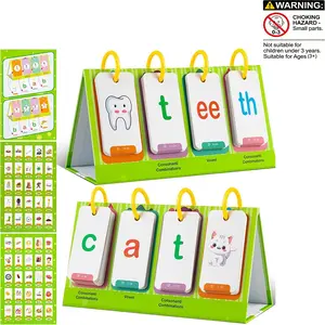 Cvc & Cvcc Words Games Phonics Flash Cards for Preschool Kindergarten, Alphabet Learning Pocket Chart, Educational Tool for Students Teachers, Flashcards Learning Alphabet