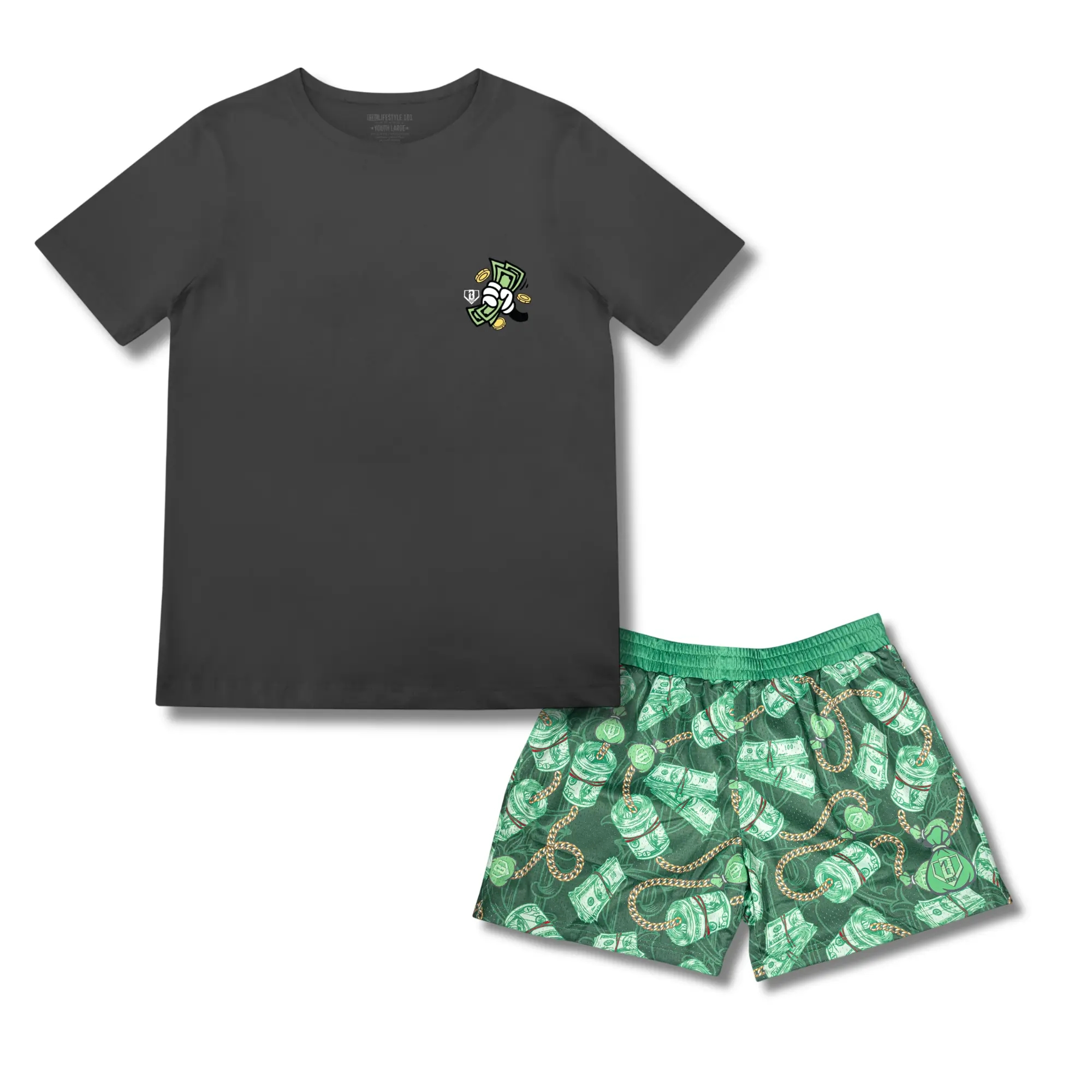 Baseball Lifestye 101 Stack Season Graphic Tee & Shorts Set | Baseball Apparel for Youth & Adult