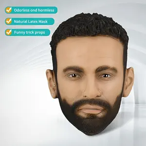 Superstar Mask Latex Material Role Playing Props Masquerade Party Headgear Performance Accessories Festival Mask