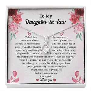 To My Daughter-In-Law Necklace | Wedding Gift, Jewelry From Mother-In-Law | Gift For Bride, Birthday Gift | Gift For Daughter In Law. Daughter In Law, Daughter In Law Gift, Wedding Gift, For Daughter In Law, From Mother In Law, Bonus Daughter, Message
