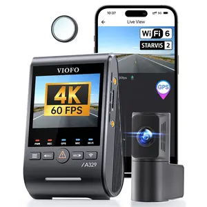 VIOFO A329S 4K 60FPS Dash Cam Front and Rear, 4K+2K Dual Dash Camera for Cars, Power Saving Parking Mode, Wi-Fi 6 App Control, Dual STARVIS 2 Sensors, Supports up to 4TB SSD or 512GB microSD Card