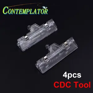 4-Piece Fly Tying CDC Feather Clips, Durable Hard Plastic Hook Tying Tool, 7.9cm*2.0cm（3.11inch*0.79inch）, Ideal for Making CDC Feathers Flies