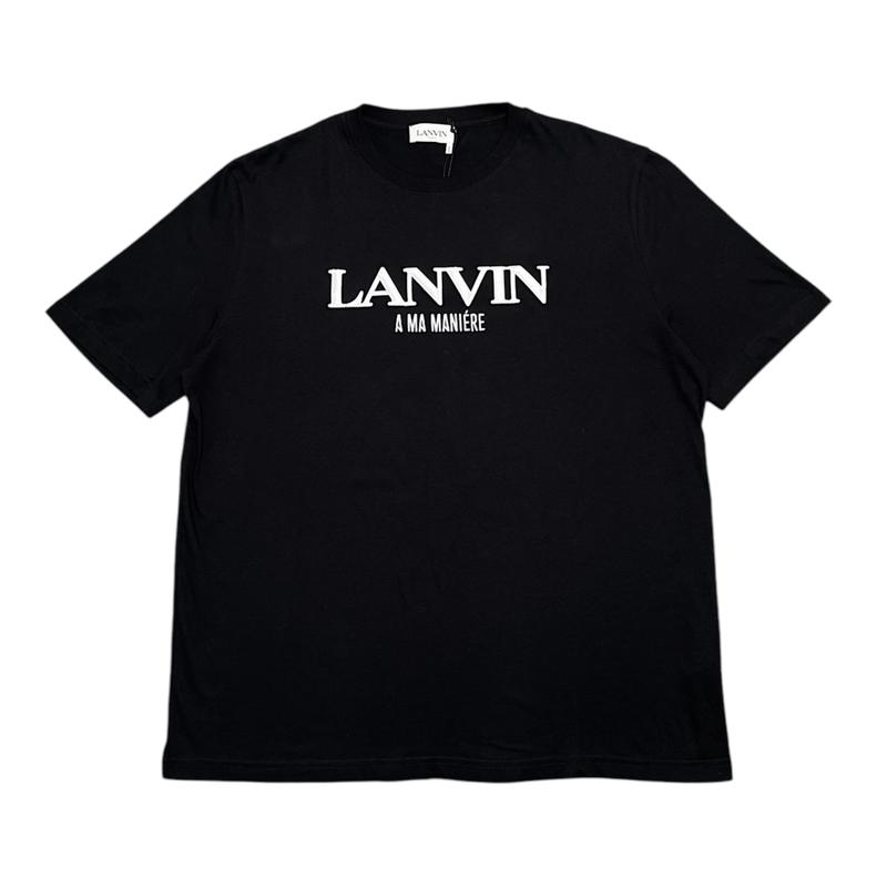 Lanvin X A Ma Manniere Embroidered Short Sleeve Tee Shirt Black