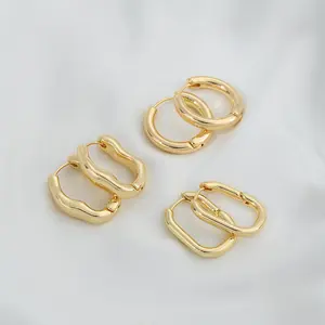 Tarnish-Resistant 14K Gold Plated Lava Texture Ear Cuffs|Luxury Irregular Earrings in Multiple Styles