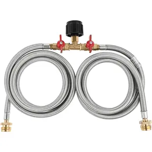 Propane Two Way Y Splitter Adapter Hose