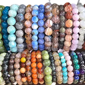Natural Crystal Bracelets in Multiple Sizes Handcrafted with Vibrant Colors Durable Beads for Adults Versatile Jewelry