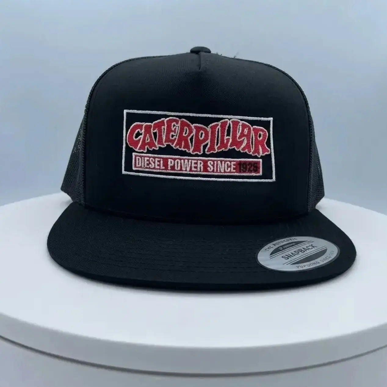Caterpillar Embroidered Retro Hat Trucker Hat Many Colors Snapback Hat, Unisex Casual Street Style, Gift Idea For Her Him and Adjustable Fit for Men and Women