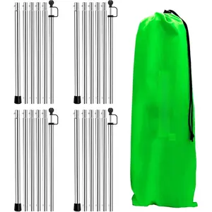 Tent Poles for Tarp,  Tarp Poles Set of 4, Tent Poles Replacement, Telescoping Pole, Canopy Poles, Camping Poles for Rooftop Tents, Trekking Poles for Rain Fly, Camper, Awning