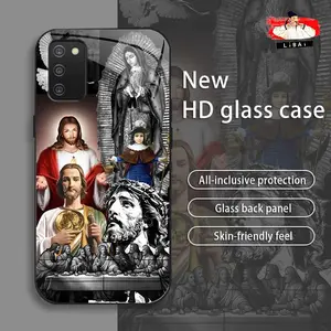 Suitable for [Galaxy A03s] Jesus New stylish high quality glass protective case affordable anti-drop anti-fingerprint 995