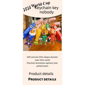 2026 US-Canada-Mexico World Cup Mascot Doll Keychain Toy Pendant Football Hercules Cup