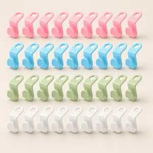 40 PCS Space Saving Hanger - Clothes Connector Hooks, Stacking Space Saver, Plastic Closet Organizers and Storage Extender for Heavy Duty Cascading Connection