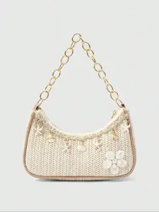 Women's Shell Starfish Flower Woven Shoulder Bag, Casual Boho Beach Bag, Perfect for Daily Use and Travel, All Seasons