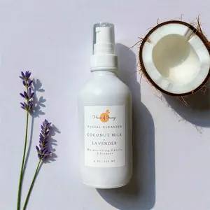 Calming Sensitive Face Wash with Coconut Milk + Lavender| Sensitive Skin, Dry Skin,  Fragrance Free, Gentle Cleansing