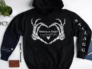 Morally Grey Dark Romance Hoodie, Spicy Booktok Womenswear, STFUATTDLAGG Good Girl Smut Shirt, Casual Pullover for Fall, Unique Graphic Design	