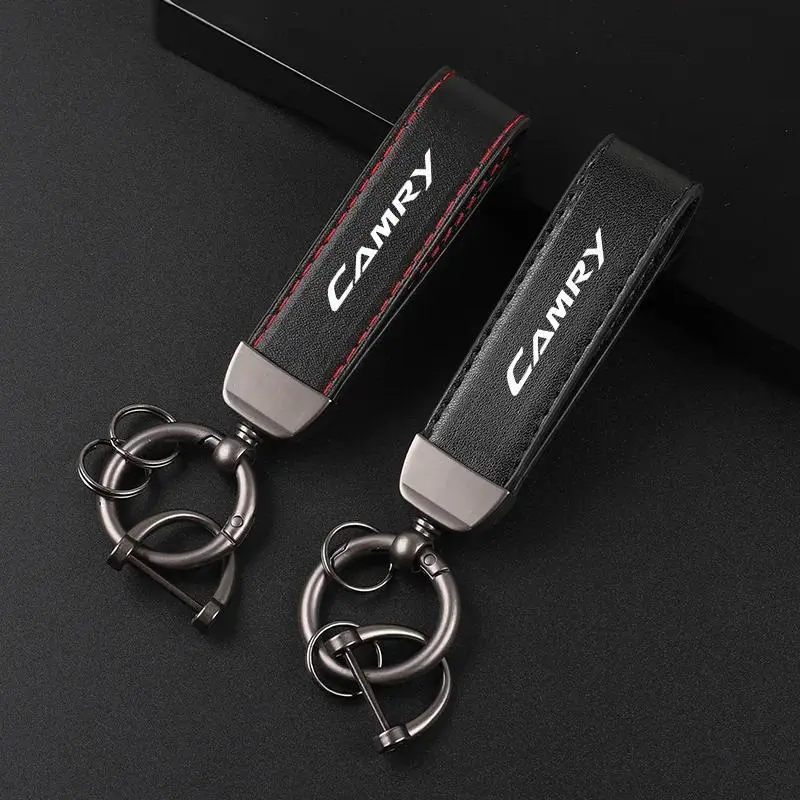 Deluxe Leather car Keychain Keyring Keychain Lanyard Gift Keychain for TOYOTA camry