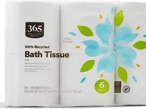100% Recycled Bath Tissue, Ultra-Strong, 260 Sheets per Roll, 6 Count