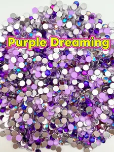 Color Mixed Flat Back Glass Rhinestones