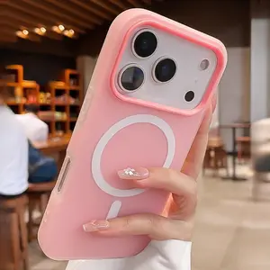 Luxury 2 IN 1 Magnetic Shockproof Case for iPhone 17 Pro Max Air 16 15 14 Plus 13 12 11 Liquid Silicone Magsafe Bumper Cover