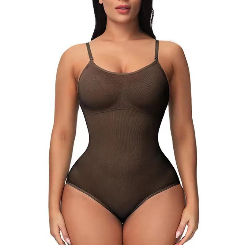 Women’s Slimming Bodysuit Shapewear Minimalist Straps Breathable Fabric Soft Spandex Womenswear Adjustable Casual Seamless Compression Fit Sexy Basic formador  con
