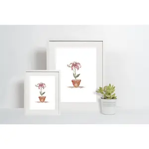 Lilly Print - Inspirational Wall Art for Your Home Decor - Simple and Beautiful Reminder to Pray for Your Daughter - Room Ornaments & Artistic Decoration