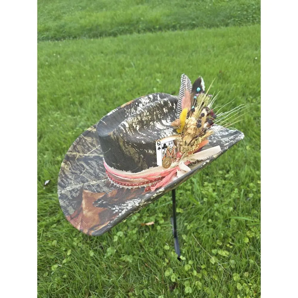 Custom Cowboy Hat - One of a Kind Camo Design