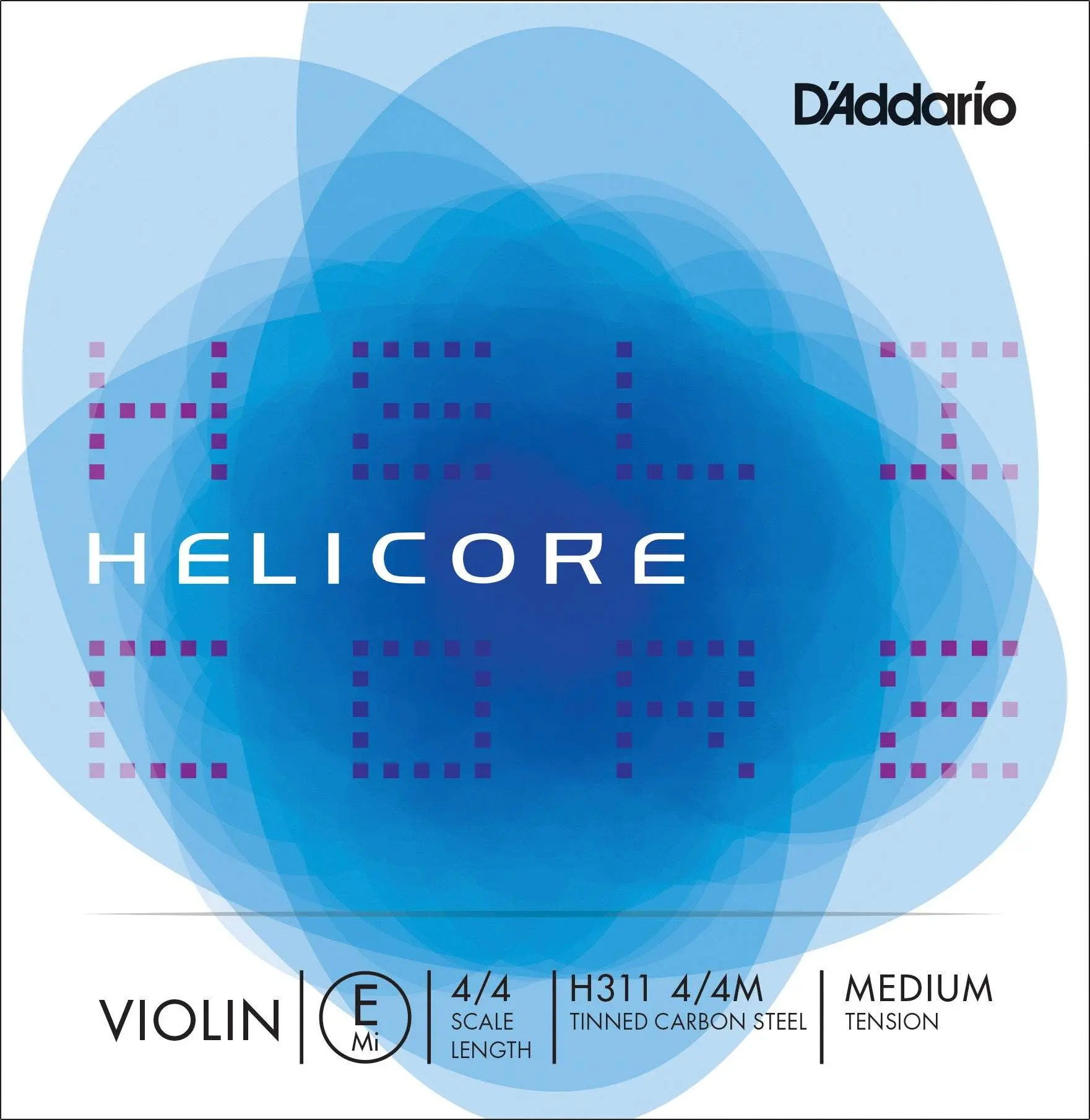D'Addario Helicore Violin Single E String, 4/4 Scale, Medium Tension