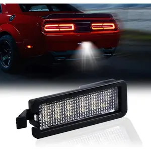 LED License Plate Light For 2015-2022 Dodge Charger Challenger Chrysler 300 Pacifica Jeep Compass Tag Lamp Assembly, 6000K White 1PCS