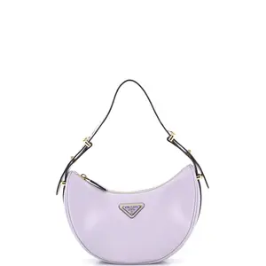 Pre-owned PRADA Leather Shoulder Bags Arque Half Moon Hobo Small by Rebag