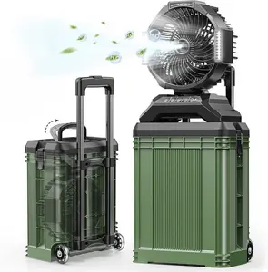 4 Gal Large Misting Bucket Fan Portable, 40000Mah Rechargeable Mister Fan with R