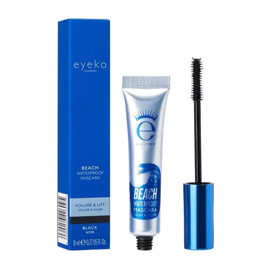 Lot of 3 Eyeko Beach Waterproof Mascara Volume & Lift Black 8 ml Makeup Cosmetic