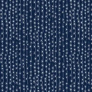 Vines Indigo from Indigo for Clothworks Fabric