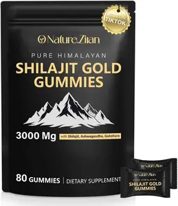 O NATURE.ZIRAN Shilajit Gummies for Men & Women Rich in Ashwagandha, Gokshura with 85+ Minerals, Authentic Flavor, 80 Gummies Supplement Vitamin