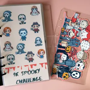 Spooky 1K Savings Challenge Binder A6 - Halloween Cute Gift Idea with Various Designs, Perfect for Savings Challenges and Fun Storage