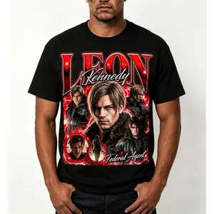 【Gamer Graphic Tee】【TikTok Viral Tee】Survival Horror Requiem Bootleg Character 2026 Unisex T-Shirt Viral Game Inspired Graphic Tee Dark Aesthetic Streetwear Shirt Gamer Gift Casual Cotton Crewneck Top Horror Game Fans Outfit