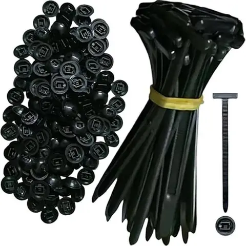 100pcs Reliable Nylon Universal Buckles Bulk Pack - Durable Plastic Ties for Home Improvement, Organizing Cables and Wires, Securing Small Items (Home & Pro Use)