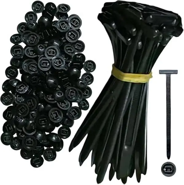 100pcs Durable Nylon Universal Buckles - Bulk Pack Plastic Cable Ties for Cable Management, Organize Wires, Secure Fastening (Home & Pro Use Home Improvement Electrical Tool)