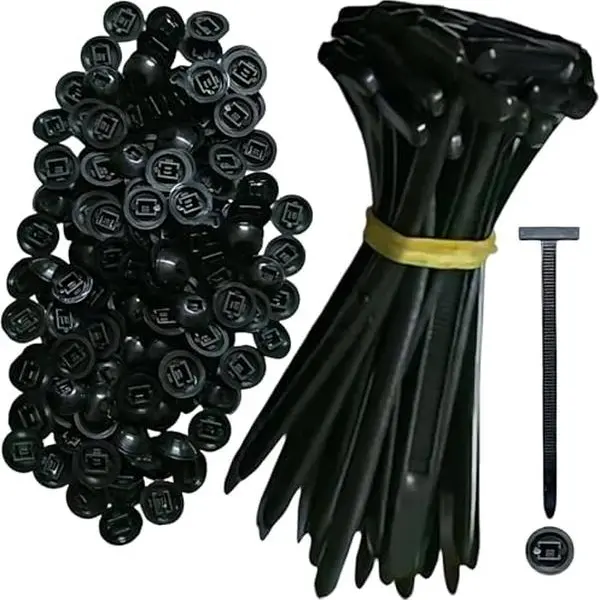 100pcs Reliable Nylon Universal Buckles Bulk Pack - Durable Plastic Ties for Home Improvement, Organizing Cables and Wires, Securing Small Items (Home & Pro Use)