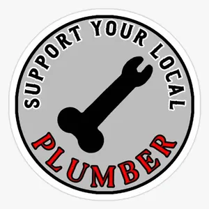 Support Your Local Plumber Sticker 3TV